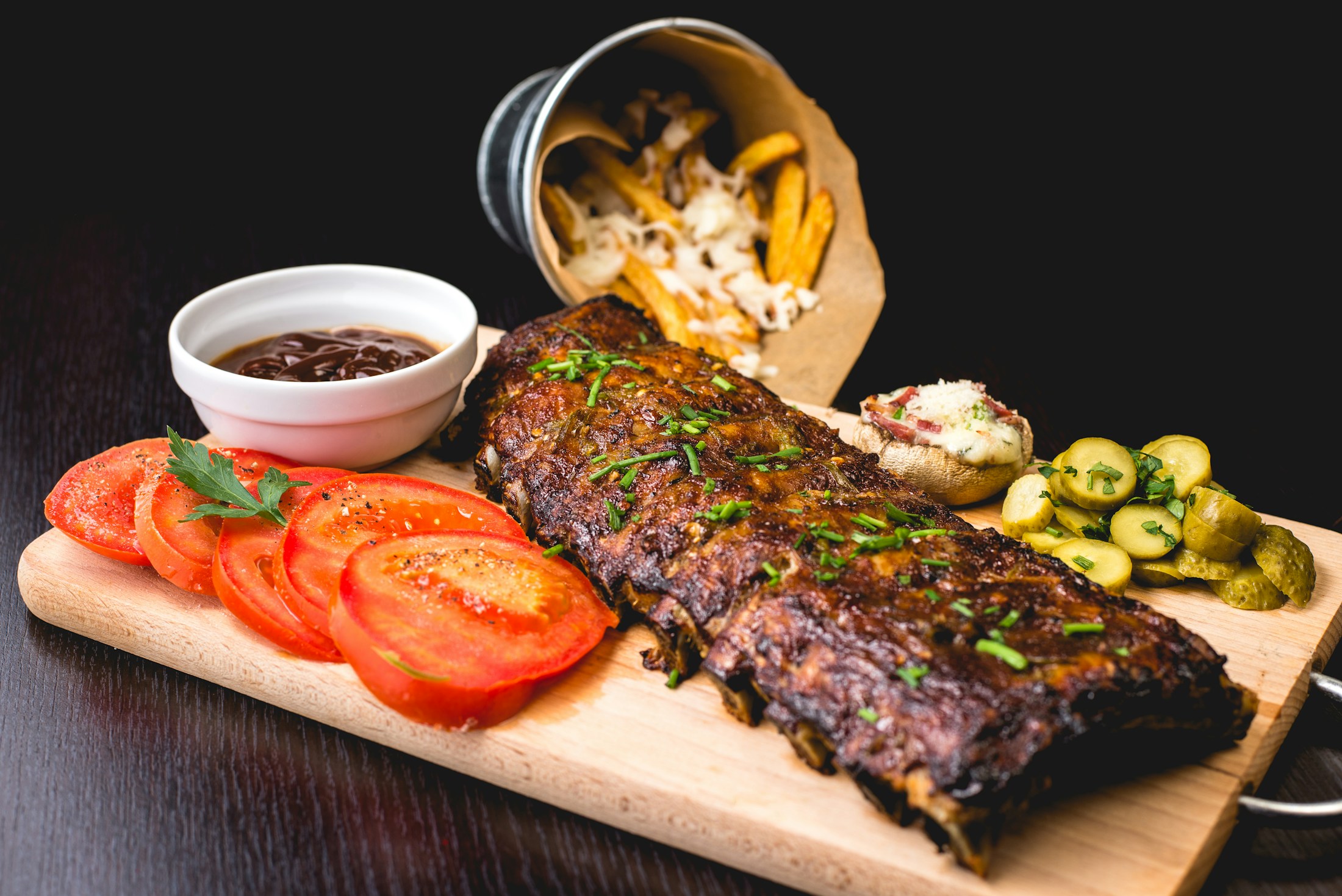 Illustrative barbecue photography for the Cooter’s Smokehouse concept